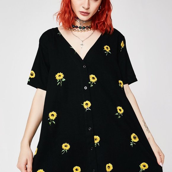🌻 Motel Sunflower Button-Down Dress 🌻 - Picture 2 of 5